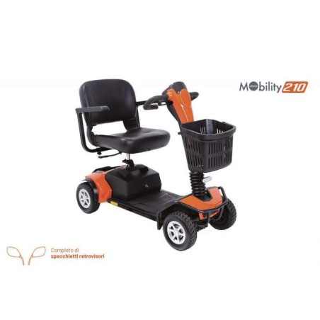 Moretti Mobility 210 Scooter Elettrico Smontabile Arancio CN210A – 4 Ruote, Motore 350W, Autonomia Fino a 21 km