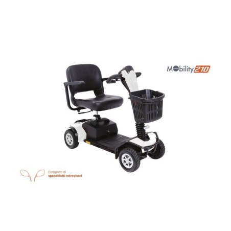Moretti Mobility 210 Scooter Elettrico Smontabile Bianco CN210B – 4 Ruote, Motore 350W, Autonomia 21 km