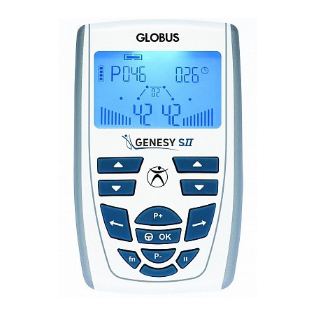 Globus Genesy S2 Elettrostimolatore Due Canali per Terapia Antalgica e Riabilitazione Domestica con TENS EMS e Ionoforesi