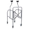 Moretti Ardea One RP756S Deambulatore Pieghevole Ascellare – 4 Ruote Ø 10 cm, Appoggio Sottoascellare Imbottito, Regolabile