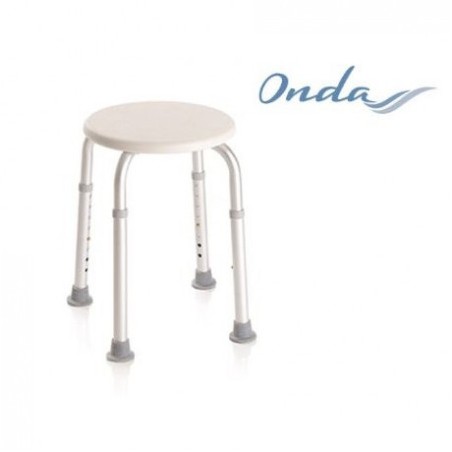 Moretti Mopedia RS817 Sedile per Doccia Rotondo – Seduta Ø 31 cm, Altezza Regolabile 36-53,5 cm, Portata 110 kg
