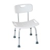Moretti Mopedia RS829 Sedile per Doccia con Schienale – Seduta 49,5×29 cm, Altezza Regolabile, Portata 110 kg