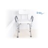 Moretti Onda RS839 Sedile da Doccia con Braccioli e Schienale – Seduta 41×34 cm, Altezza 47-66, Portata 136 kg