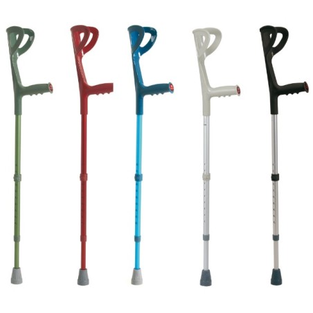 Moretti Brio RP701 Stampelle Avambraccio in Alluminio Anodizzato – Regolabili 74-97 / 93,5-116,5 cm, Portata 100 kg