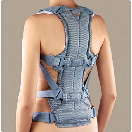 Busto dorso lombare rigido adattabile Spinal Plus con spallacci imbottiti.