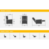 KSP K500-2 Poltrona reclinabile Lift/Relax
